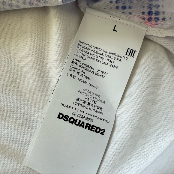 NEW!!! DSQUARED2 men Tshirt size L Authentic Retail 750$ - Picture 4 of 7